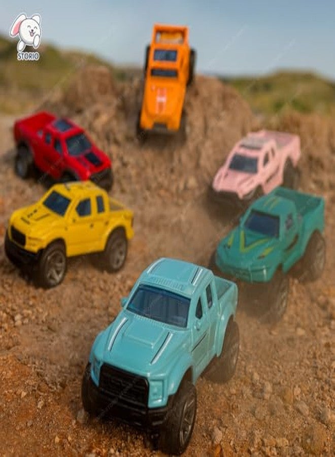 Storio Die-Cast Metal Cars 1:32 Scale | Pull Back Action Toy Vehicles with Openable Doors & Lights | Alloy Model for Kids | Miniature Collectible Cars for Boys & Girls 3+ Years (Racing Cars 6) - Image 4